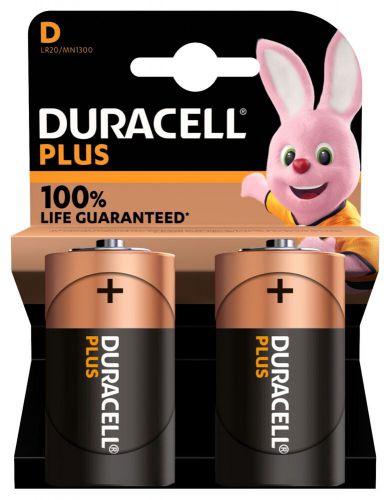 Duracell Plus MN1300 D, Alkaline, 2 pc(s)